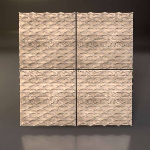 3D панель стеновая Relieffo Grid (Сосна) Д017С 600х600х30 мм