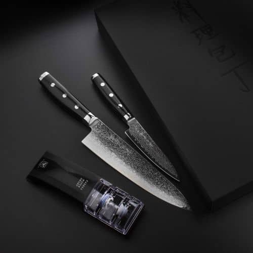 Купить Набор Yaxell Gou из 2-х кухонных ножей с точилкой по низкой цене