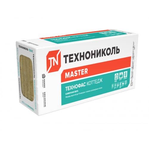 Купить Вата Технониколь Технофас Коттедж  50х600х1200 мм 4,32 м2/0,216 м3, 6 шт по низкой цене