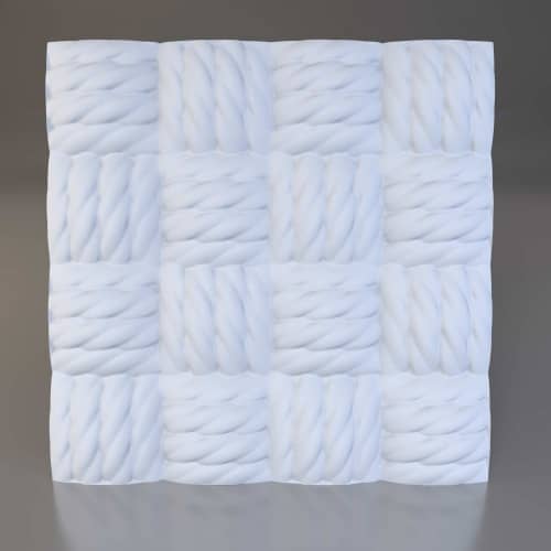 3D панель стеновая Relieffo Fiber 052 из пенополиуретана 600x600x30 мм