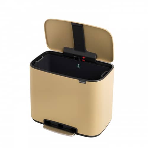 Купить Бак Brabantia Pedal Bin Bo мусорный, минерально-золотой, 36 л по низкой цене