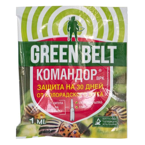 Купить Средство от колорадского жука, тли, трипсов Командор Грин Бэлт 1 мл по низкой цене