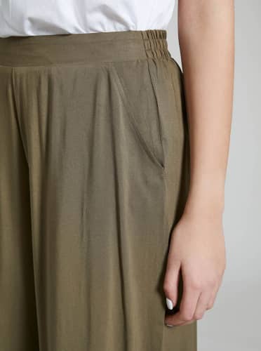 Купить Брюки-кюлоты Piazza Italia оливковые по низкой цене