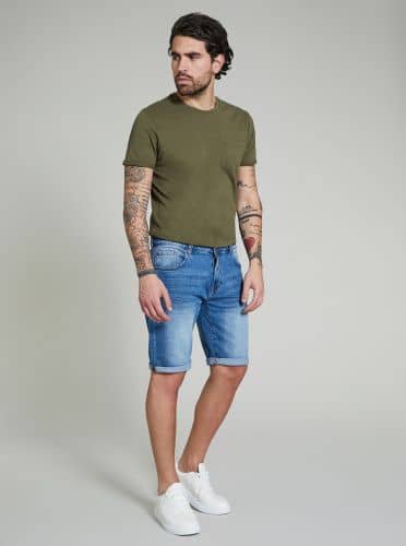 Купить Шорты-бермуды Piazza Italia джинсовые голубые по низкой цене