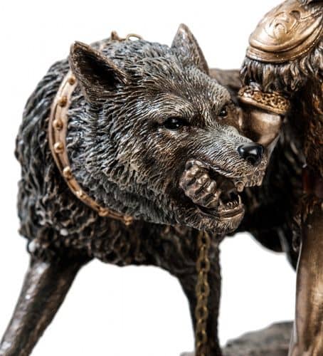 Купить Статуэтка Veronese WS-921 "Тюр - бог воинской храбрости и Враг богов - Фенрир" по низкой цене