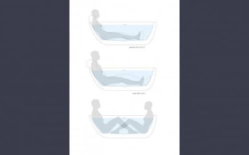 Купить Ванна Viva Lusso Spoon 2 каменная, отдельностоящая, черно-белая по низкой цене