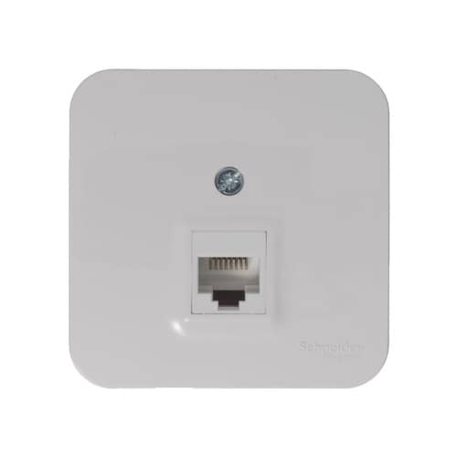 Купить Розетка компьютерная Schneider Electric Бланка белая по низкой цене