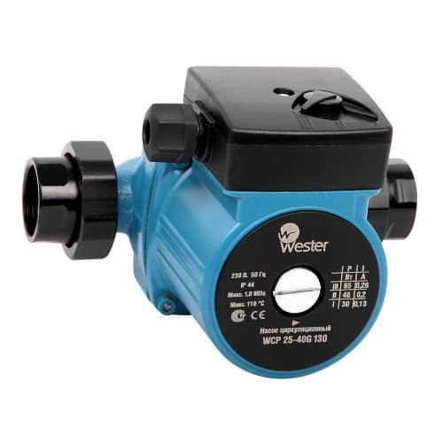 Купить Насос Wester 25-40 циркуляционный c гайками по низкой цене
