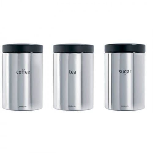 Купить Набор контейнеров Brabantia для сыпучих продуктов, стальной полированный 3 шт 1,4 л по низкой цене