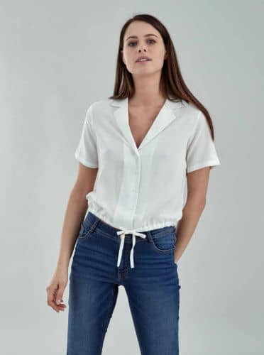 Купить Рубашка Piazza Italia с коротким рукавом, цвет молочный по низкой цене