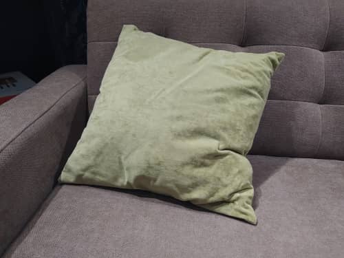 Купить Подушка Valles №19 декоративная флок светло-зеленый 45x45 см по низкой цене