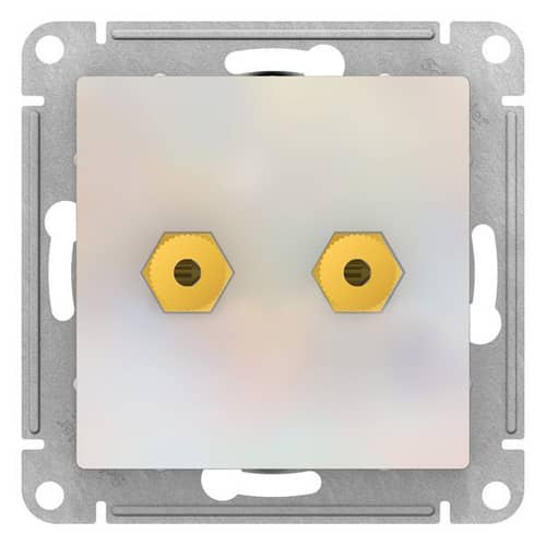 Купить Розетка аудио Schneider Атлас Дизайн жемчуг без рамки по низкой цене