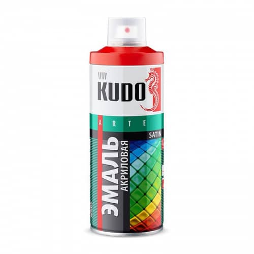 Купить Эмаль KUDO KU-0A6005 Satin RAL6005 аэрозольная универсальная акриловая темно-зелёная 0,52 л по низкой цене