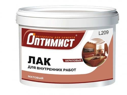 Купить Лак Оптимист L209 акриловый бесцветный матовый 3 кг по низкой цене