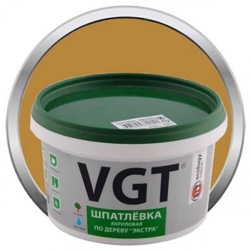 Купить Шпатлевка VGT акриловая по дереву Экстра Лиственница 1 кг по низкой цене