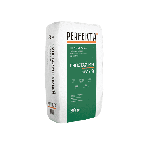 Купить Штукатурка Perfekta Гипстар МН гипсовая белая 30 кг по низкой цене