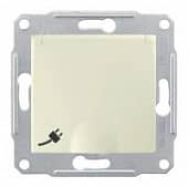 Купить Механизм розетки 1-м СП Sedna 16А IP20 250В с заземл. защ. шторки с крышкой беж. SchE SDN3100147 по низкой цене