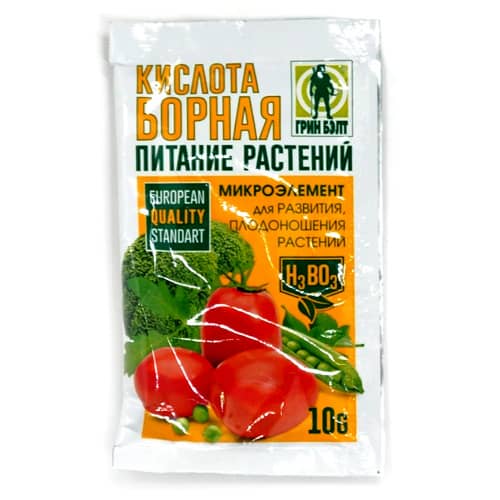 Купить Удобрение Борная кислота Грин Бэлт 10 гр по низкой цене
