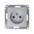Купить Розетка Schneider Electric Атлас Дизайн без заземления без рамки алюминий по низкой цене