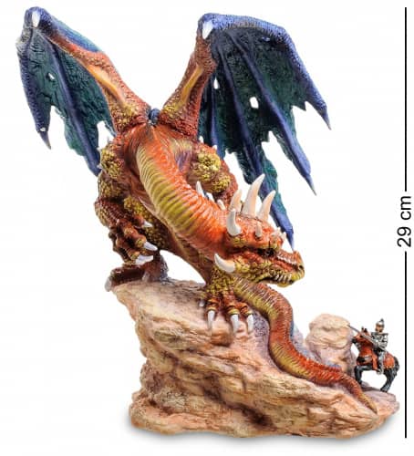 Купить Статуэтка Veronese Дракон и воин - храбрость неуместна WS-267 по низкой цене