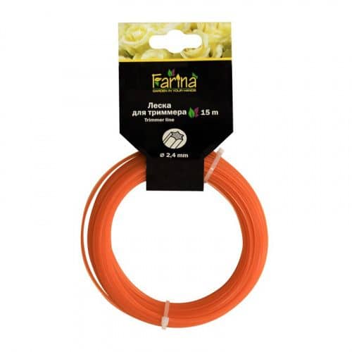 Купить Леска Farina 93371 для триммера, звезда, 2,4 мм/15 м по низкой цене
