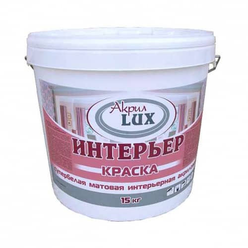 Купить Краска Акрил LUX акриловая интерьерная, 14 кг по низкой цене