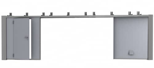 Купить Противопожарные откатные ворота раздвижные (двупольные) FireTechnics-R EI60, EI90  по низкой цене