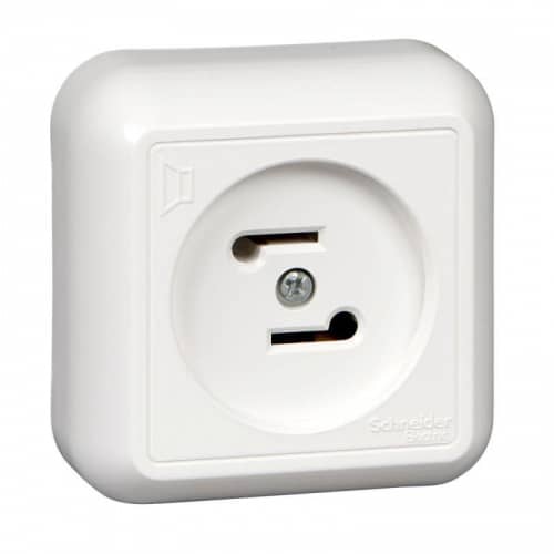 Купить Розетка радиотрансляционная ОП Прима 30В 50-10000Гц бел. (опт. упак) SchE RPVA-B по низкой цене