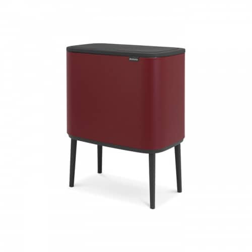 Купить Бак Brabantia Touch Bin Bo мусорный, минерально-бордовый, 3х11 л по низкой цене