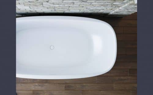 Купить Ванна Viva Lusso Coletta Jaffa Blue каменная, отдельностоящая, бело-синяя по низкой цене