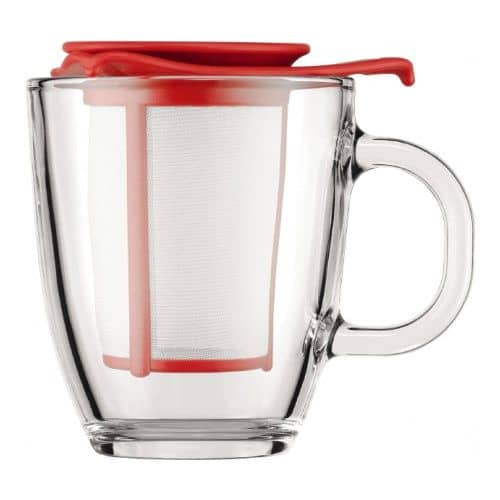 Купить Кружка с фильтром BODUM YO-YO, 0.35л, цвет красный по низкой цене