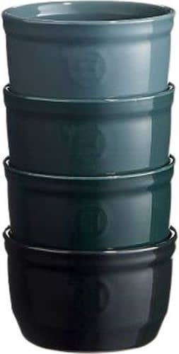 Купить Набор рамекинов Emile Henry "4 оттенка" синий 4 шт 10х6,3 см по низкой цене