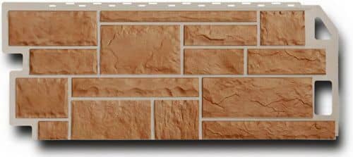 Сайдинг FineBer, камень терракотовый, 1,137x0,47 м