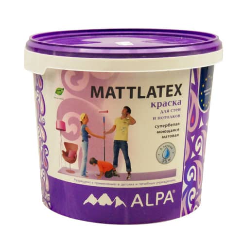 Купить Краска моющаяся латексная Alpa Mattlatex 5 л по низкой цене