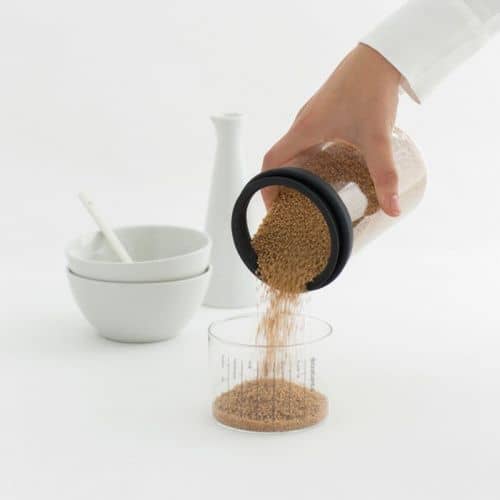 Купить Банка Brabantia стеклянная, с мерным стаканом, серый 1 л по низкой цене