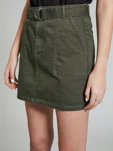 Купить Юбка Piazza Italia джинсовая, цвет хаки по низкой цене