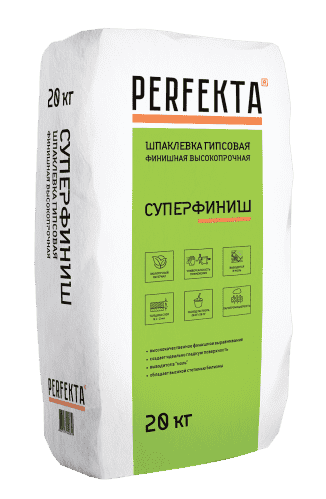 Купить Шпатлевка Perfekta Суперфиниш гипсовая 20 кг по низкой цене