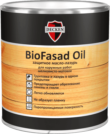 Купить Масло-лазурь DECKEN BioFasad Oil дуб антик защитное для древесины по низкой цене