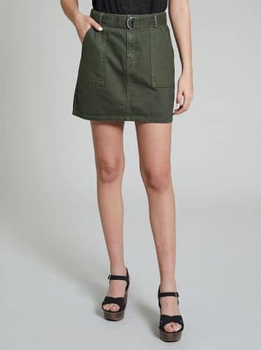 Купить Юбка Piazza Italia джинсовая, цвет хаки по низкой цене