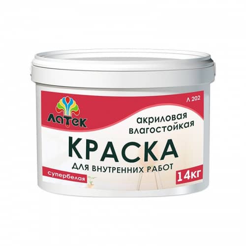 Купить Краска Оптимист Л202 в/д, влагостойкая, матовая, супербелая 3 кг по низкой цене