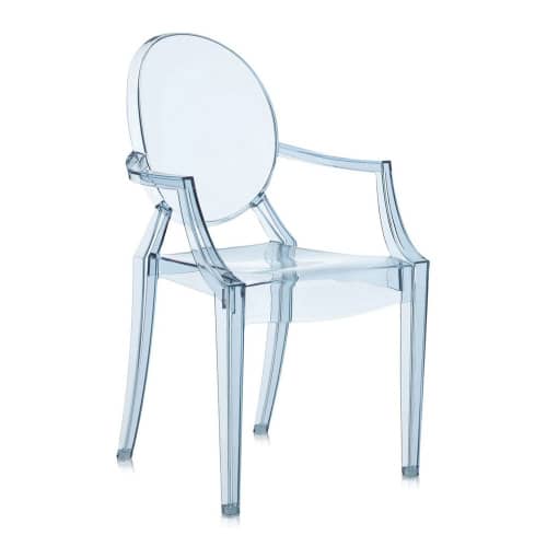 Купить Стул Kartell Lou Lou Ghost детский, голубой по низкой цене