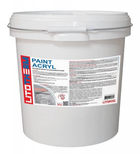 Купить Краска LITOKOL Litotherm Paint Acryl фасадная белая 20 кг по низкой цене