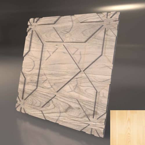 3D панель стеновая Relieffo Geometry (Сосна) Д033С 600х600х30 мм