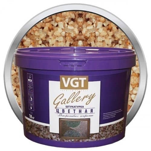 Купить Штукатурка VGT Gallery №15 декоративная крупнозернистая 18 кг по низкой цене