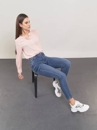Купить Джинсы Piazza Italia Skinny fit деним по низкой цене