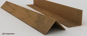 Купить Угол ПВХ отделочный, дуб мармарис, 20x20 мм, 2,7 м по низкой цене