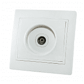 Купить Розетка TDM Electric ТАЙМЫР SQ1814-0022 в рамку телевизионная TV с/у, 1 гнездо, оконечная, IP20, керамика, белая по низкой цене