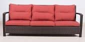 Купить Диван ТЕРРАСА Люкс ВЕНЕЦИЯ 3-х местный, плетеный, жгут 30834, с подушками по низкой цене