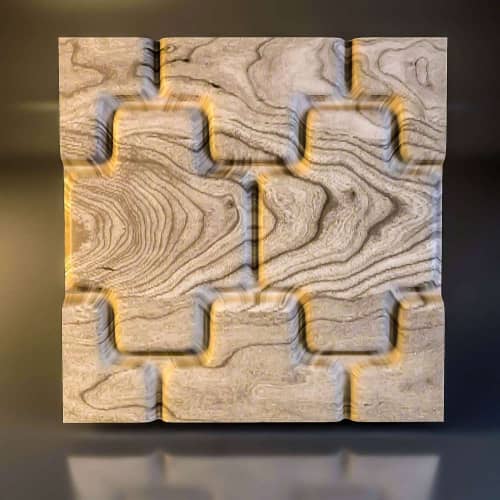 3D панель стеновая Relieffo Brick (Дуб) Д039Д 600х600х30 мм