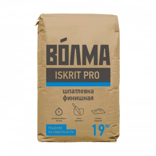 Купить Штукатурка Волма Iskrit Pro финишная полимерная 19 кг по низкой цене